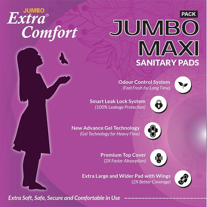 Jumbo Extra Comfort Maxi (sanitary pads) XXXL (320mm) (Pack of 1)