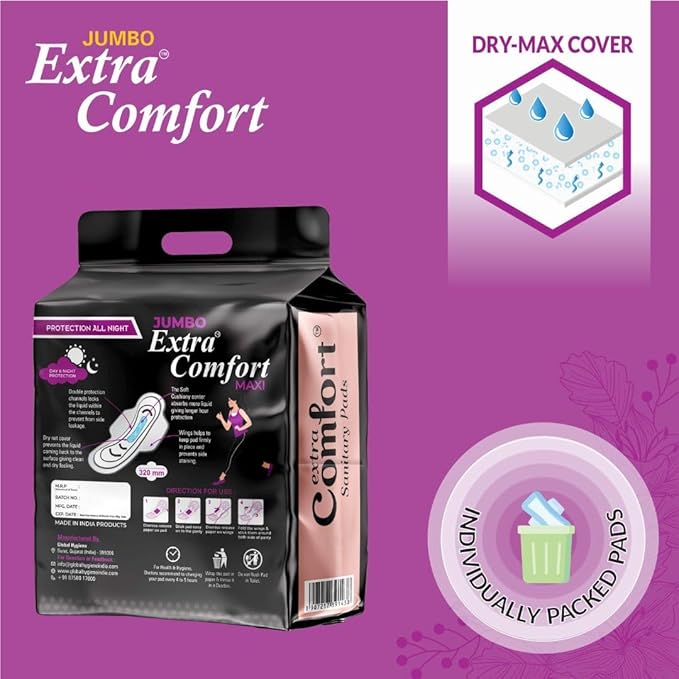 Jumbo Extra Comfort Maxi (sanitary pads) XXXL (320mm) (Pack of 1)
